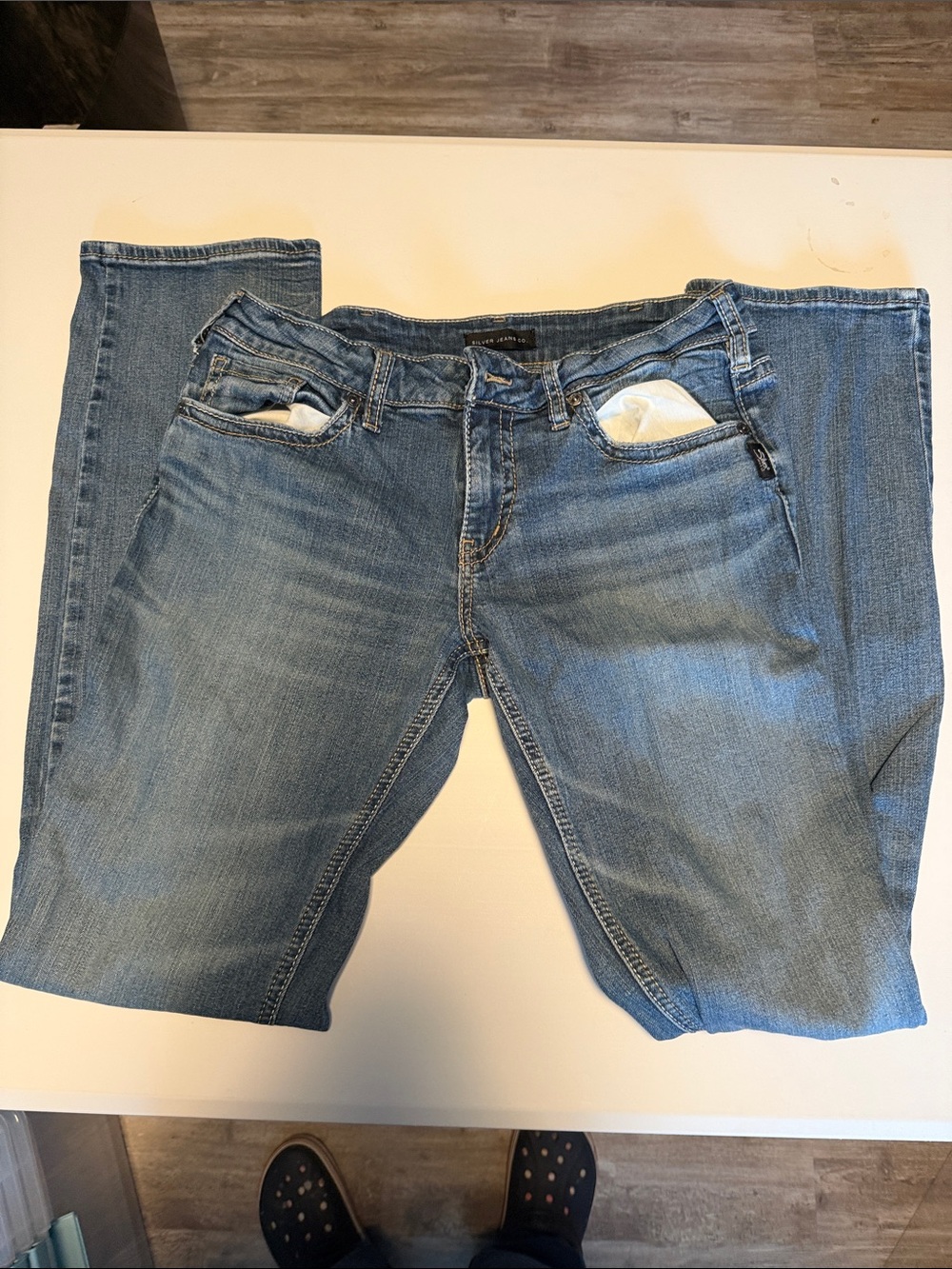 Silver Jeans Light Blue Straight Leg Jeans